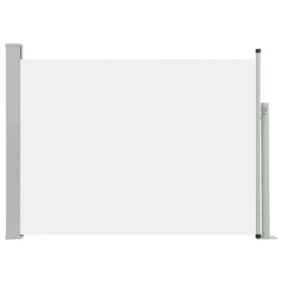 Auvent paravent store brise-vue latéral rétractable de patio jardin terrasse balcon protection visuelle écran 120 x 500 cm crème 02_0007223