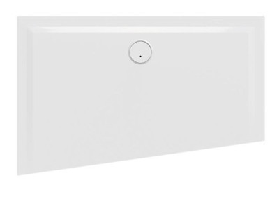 RECEVEUR SPACE MINERAL TRAPEZE 160X90X67 GAUCHE BLANC