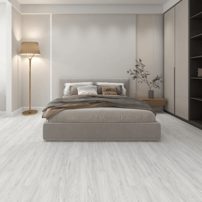 Lames PVC clipsable - sous couche intégrée- Épaisseur 7,5mm - garantie 30 ans - couleur gris clair - Dimension L122cm x l 23 cm