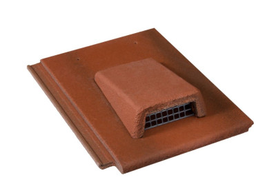 Tuile châtière Innotech/Nobilée béton rouge vieilli 42 x 33 cm  MONIER