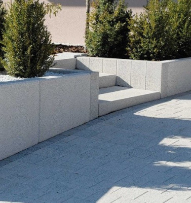 Mur L béton lisse Conturo gris 99 x 230 BIRKENMEIER