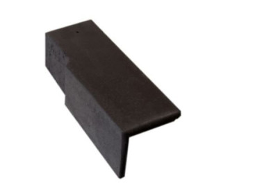 Demi-tuile de rive universelle gauche Innotech/Nobilée béton noir 42 x 14,5 cm MONIER