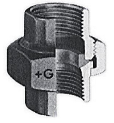 Manchon union à joint conique 340 fonte malléable femelle-femelle galvanisé 15 x 21 mm ATUSA