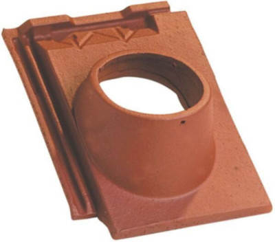Tuile à douille rouge ancien pour Arboise rectangulaire teinte 062 diamètre 120mm EDILIANS