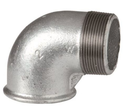 Coude N° 92 fonte malléable galvanisée 12 x 17 ATUSA
