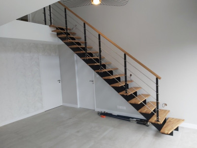 Escalier bois tournant bas hauteur max 2780mm