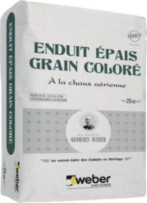 Weber enduit épais grain colorée 305 25 Kg WEBER