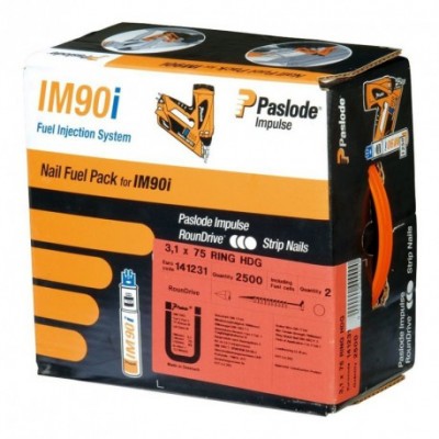 Pack clou 2.8x75 mm crantes IM90I PASLODE