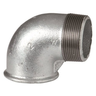 Coude N° 92 fonte malléable galvanisée 50 x 60 mm ATUSA