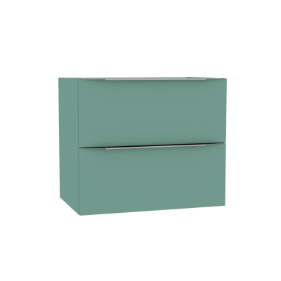 Meuble sous vasque Plénitude partie droite longueur 70 cm pour composition 140 cm 2 tiroirs Bleu fjord profondeur 46 cm