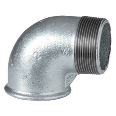 Coude N° 92 fonte malléable galvanisée 26 x 34 mm ATUSA