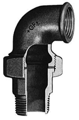 Coude-union N° 98 fonte malléable mâle-femelle noire 12 x 17 mm ATUSA