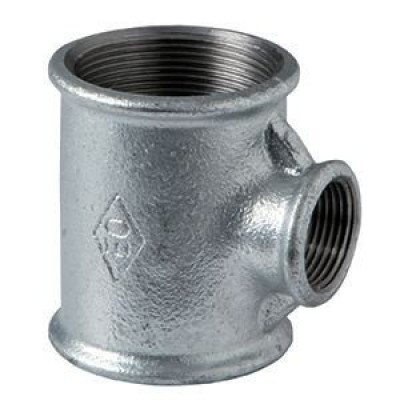 Té réduit fonte malléable numéro 130R galvanisée 33-20-33 ATUSA