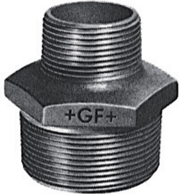 Mamelon réduit N° 245 fonte malléable mâle-mâle noire 20 x 15 mm ATUSA