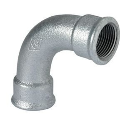 Courbe fonte malléable 2 galvanisée 20 x 27 mm ATUSA