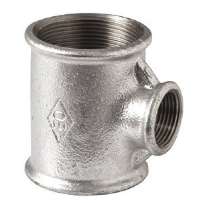 Té réduit fonte malléable numéro 130R galvanisée 26-20-26 mm ATUSA