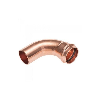 Courbe à 90° mâle-femelle cuivre diamètre 15 mm