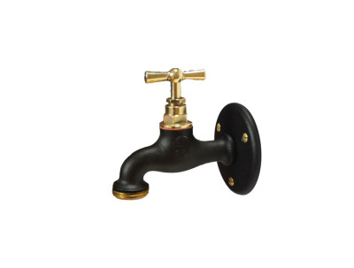 Robinet arrosage 15 x 21-20 x 27 + applique mâle-femelle coloris noir mat 15 x 21 mm GRK