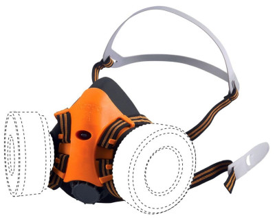 Demi masque Twin Fly avec filtres A1P2 R 190 x 120 x 120 mm KAPRIOL