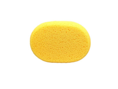 Éponge synthétique ovale jaune abricot 17 x 11 x  6 cm NOVIPRO