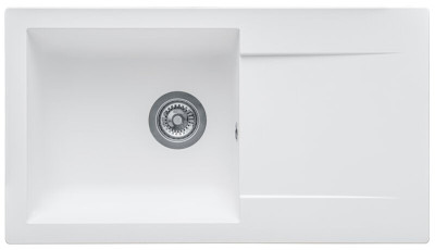 Evier à encastrer Einna 1 cuve Pimc blanc uni 780 x 170 mm MODERNA