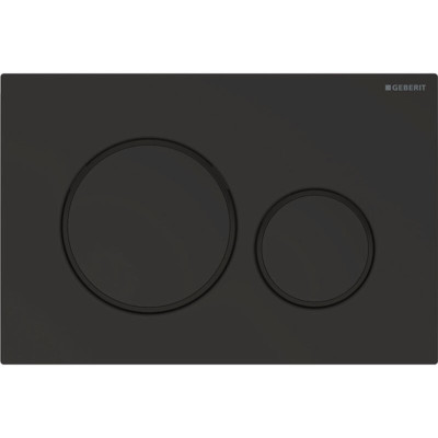Plaque de déclenchement Sigma20 pour rinçage double touche noir mat laqué noir GEBERIT