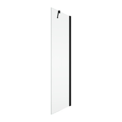 Paroi de douche fixe assemblage à 90° côté fermeture pour porte pivotante SOL1 ou SOL13 Solino profilé poli brillant vitrage transparent 07 6 mm 900 x 1984 mm RONAL