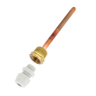 Doigt de gant 3/4 M avec presse étoupe vissé pour fixer la sonde solaire du régulateur sur le raccord en sortie du panneau solaire thermique THERMADOR