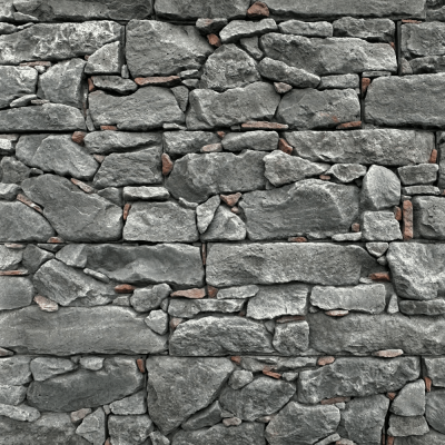 Parement en pierre reconstituée Montana 5,5 m² ton gris patiné intérieur/extérieur PARCOLOR