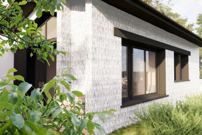 Parement en pierre reconstituée Ossau 2,6 m² ton blanc intérieur/extérieur PARCOLOR