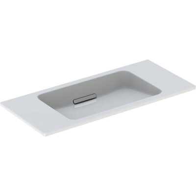Lavabo ONE design flottant, sortie horizontale compact chromé brillant 90 x 40 cm GEBERIT