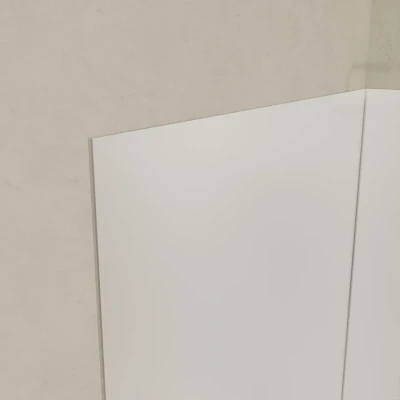 Pack 2 Panneaux Muraux en Aluminium Blanc 80x210 cm + Profilés Finition et Angle Chrome