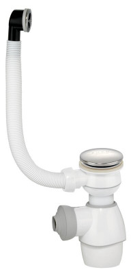 Vidage lavabo complet gain de place avec trop plein extérieur WIRQUIN