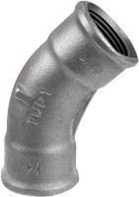 Courbe fonte malléable galvanisée femelle-femelle 41 G 45° 15 x 21 mm SFERACO