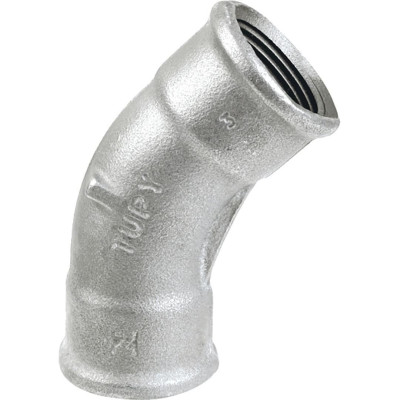 Courbe fonte malléable galvanisée femelle-femelle 41G 45° 33 x 42 mm SFERACO