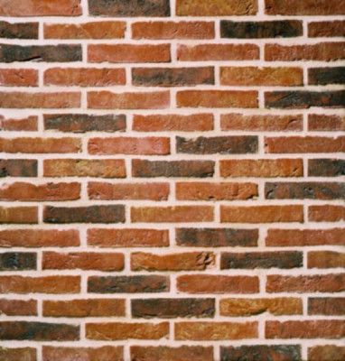 Parement terre cuite d'angle moulée main rouge nuancé pastorale 215 x 102 x 50 x 22 mm TERCA