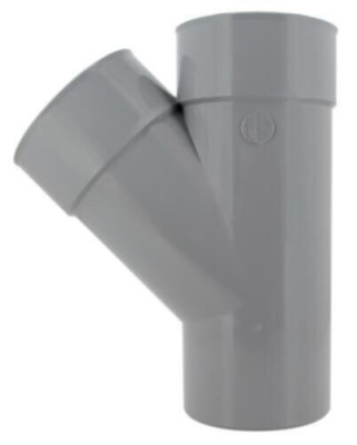 Culotte mâle-femelle 45° simple diamètre 125 mm 220 x 130 mm NICOLL