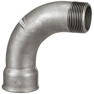 Courbe fonte malléable noire mâle-femelle 1N 90° 26 x 34 mm SFERACO