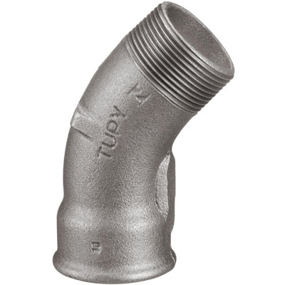 Courbe fonte malléable noire mâle-femelle 40N 45° 26 x 34 mm SFERACO