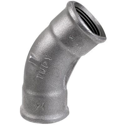 Courbe fonte malléable noire femelle-femelle 41N 45° 40 x 49 mm SFERACO