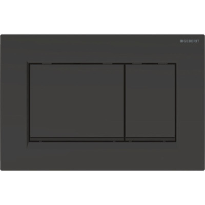 Plaque de déclenchement Sigma30 pour rinçage double touche: noir, noir mat GEBERIT