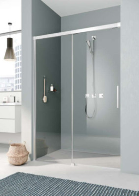 Paroi de douche en verre Nica L2 L hauteur 2 m largeur 180 cm argent poli clair Clean NI L 2 L 18020VPR ROTH