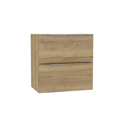 Meuble sous vasque Plénitude Chêne raphia L60 cm 2 tiroirs P38 cm