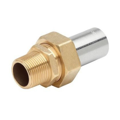 Raccord 3 pièces mâle en acier 42,4 33 x 42 BANIDES