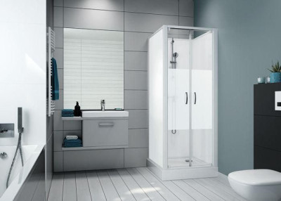 Cabine de douche SURF 6 portes battantes 80 x 80 cm LEDA