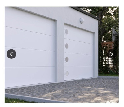 Porte de garage sectionnelle plafond Miami Miami lunera 2125 x 3000 mm FRANCE FERMETURES