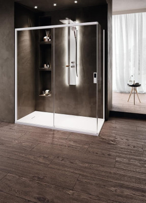 Paroi de douche Opéra côté droit FH 99 extensible de 99 à 101 cm NOVELLINI