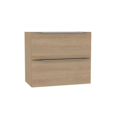 Meuble sous vasque Plénitude partie droite chêne clair 2 tiroirs profondeur 38 cm Hauteur 60 cm