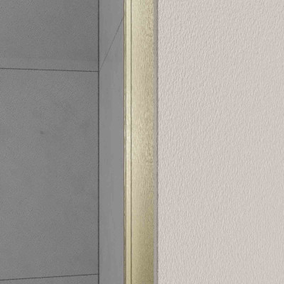 Pack Paroi de Douche 160x200cm Verre Transparent - Barre de Fixation Extensible et Profil Or Brossé