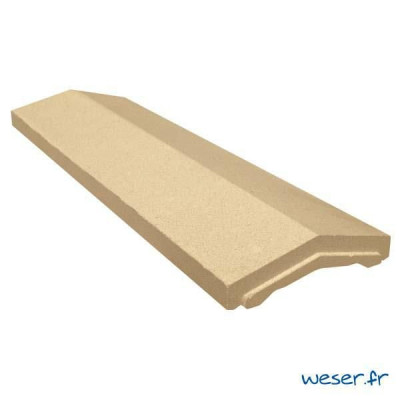 Chaperon de mur 2 pentes Optipose ton pierre 99 x 30 x 4/7,6 cm WESER